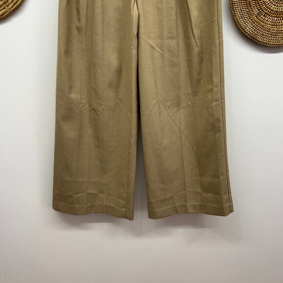 NEW $128 Madewell Tan The Harlow Super Wide Leg Trouser Pant 00 Neutral - Picture 5 of 7
